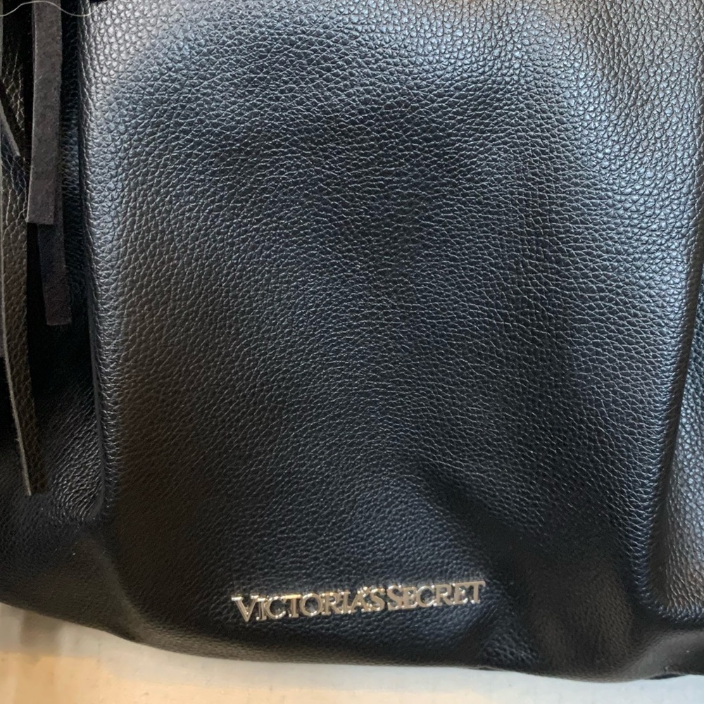Victoria’s Secret Black Fringe Backpack Faux Leather From The 2015 Runway Show - Picture 7 of 14